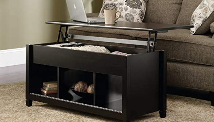 Edge Water Lift Top Coffee Table, Estate Black finish / COFFEE TABLES WITH STORAGE