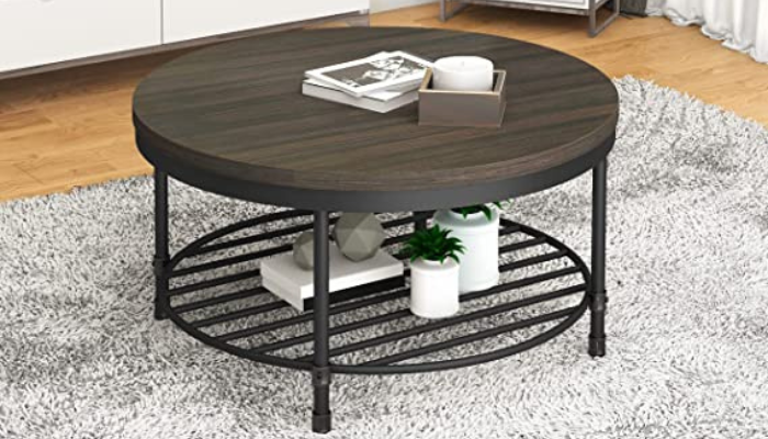 Natural End Coffee Table With Storage Open Self For Living Room / coffee tables with storage