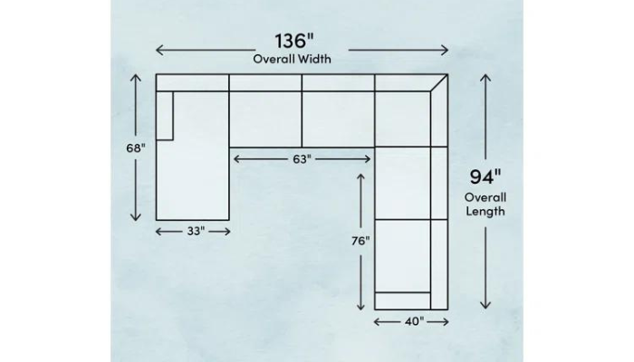 Overall Length /  How to Measure a Sectional Sofa