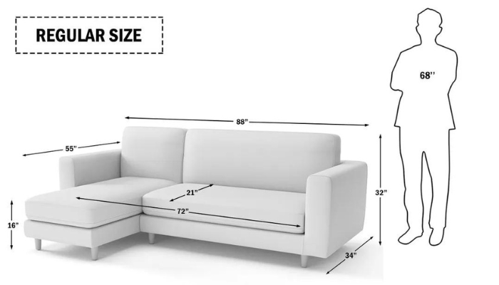 1. Overall Width / How to Measure a Sectional Sofa