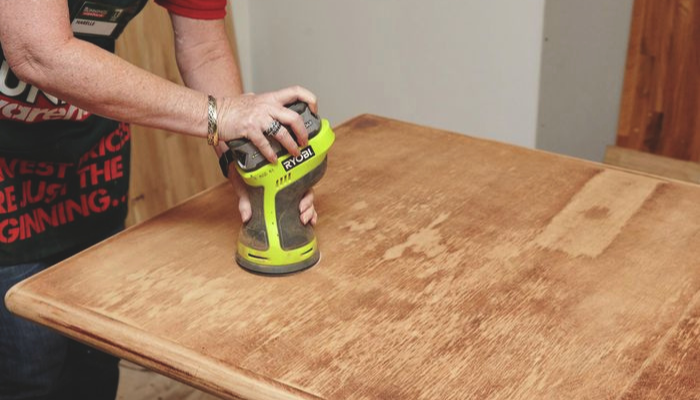 Sanding off the Old Finish / How To Paint A Old Wooden Table ?