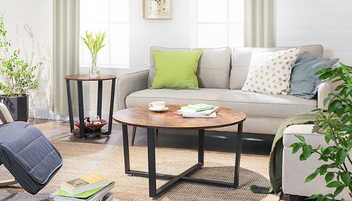 Rustic Brown Wood End Table