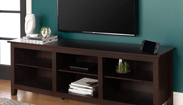 Espresso Classic 6 Cubby Wooden TV Cabinet/Wooden TV Cabinet