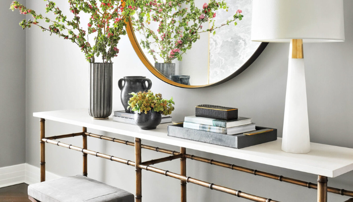 Decor With Theme Flowers / How To Decorate A Console table