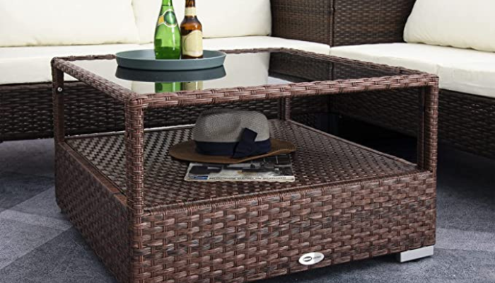 Best Coffee Table with Top of Glass / Wicker Rattan Coffee Table With Top Of Glass