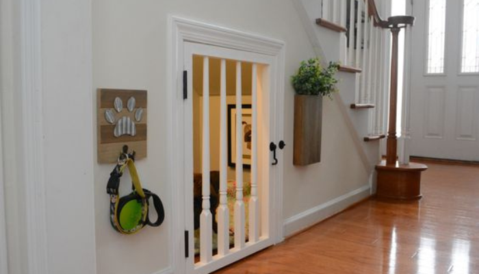 Pet House under Indoor Stair / Ideas For Storage under Indoor Stair