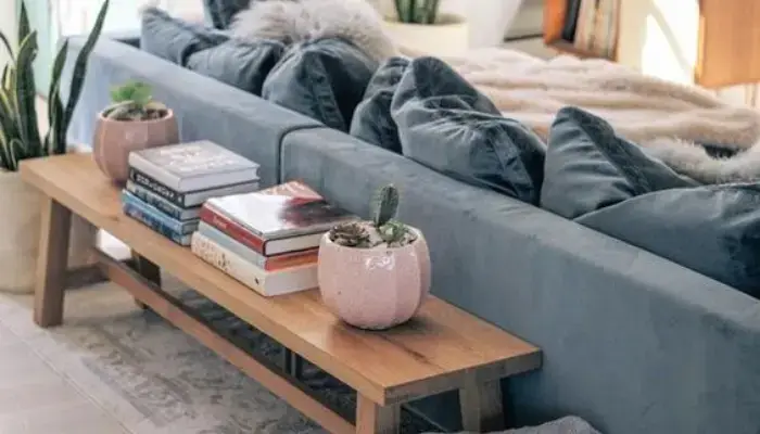 decor with Bench / How to decor Reclining sofa set ?