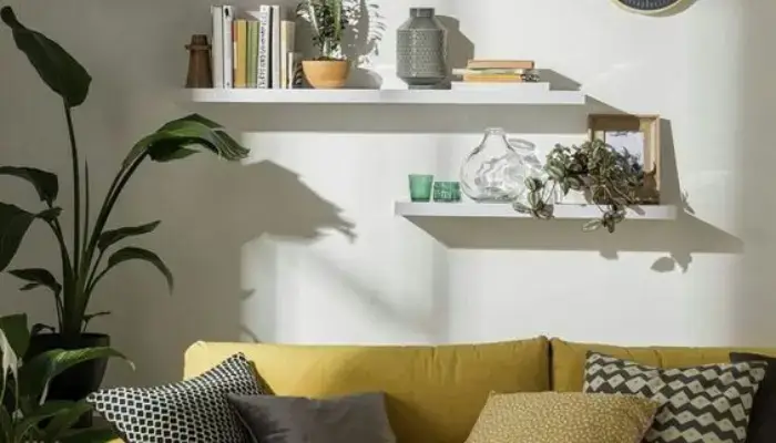 decor with Shelves / How to decor Reclining sofa set ?