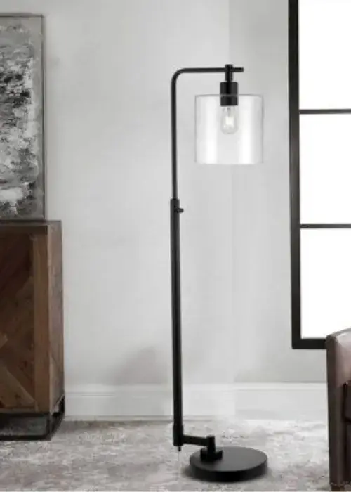 decor with Hanging Glass / how to decor a room with a floor lamp ? 