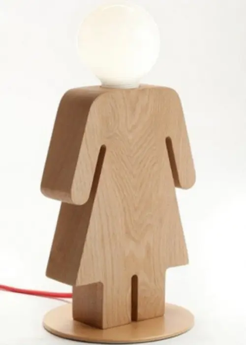 Decor With Women’s Shape Wooden Table Lamp /  how to decor a table with a wooden table lamp ?