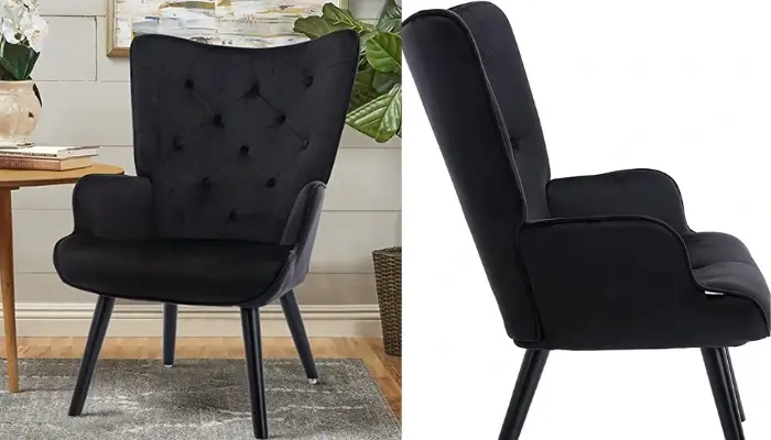 6. Tufted Button Wingback chair / best ideas for modern wingback chair