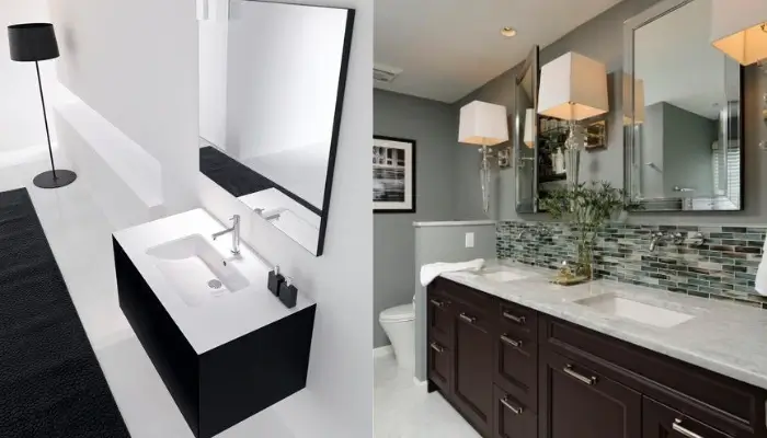 6. decor with lamps / how to decorate your bathroom Countertop?