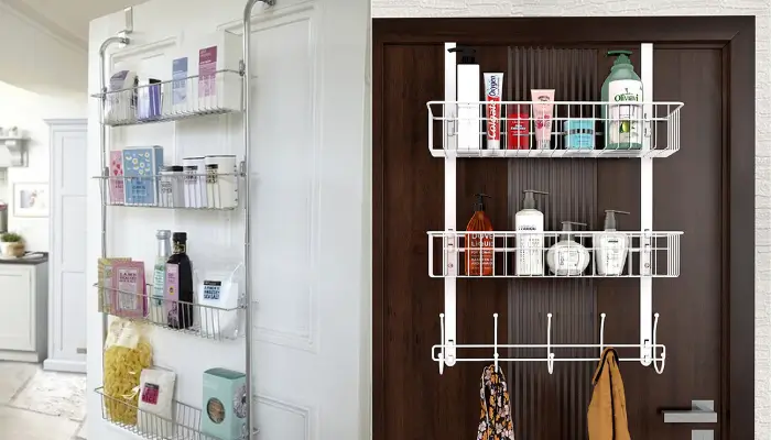 14. Utilize an over-door rack to save room. / How Do You Organize Bathroom Storage?