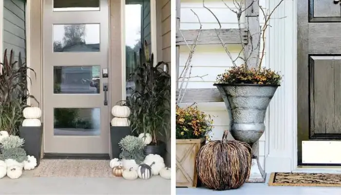 1. decor with Rustic and Modern / how to decor Front Porches With Fall Flowers?