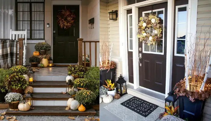 5. decor with Warm and Inviting / how to decor Front Porches With Fall Flowers?