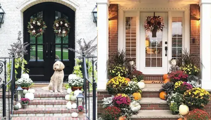 6. decor with Inspiration Abounds / how to decor Front Porches With Fall Flowers?