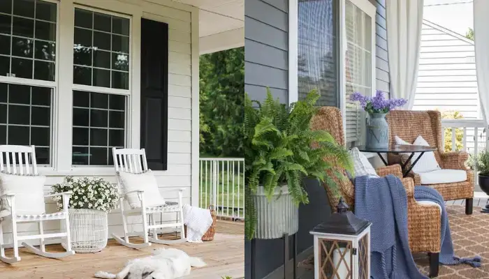 8. decor a Cozy Front Porch / how to decor Front Porches With Fall Flowers?