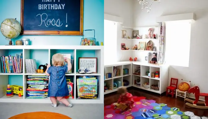 9. Minimalist cubby bookcase with open shelves / best ideas for Nursery Bookshelf and Bookshelves
