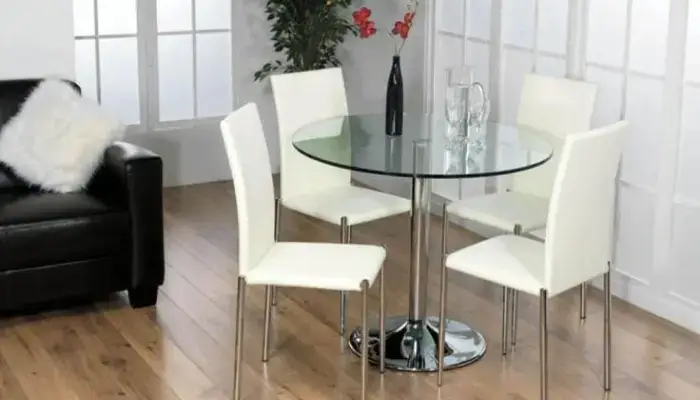 1. round Glass Dining Table / dining tables for small Spaces