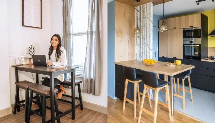 3. Tables at counter height for meals / dining tables for small Spaces