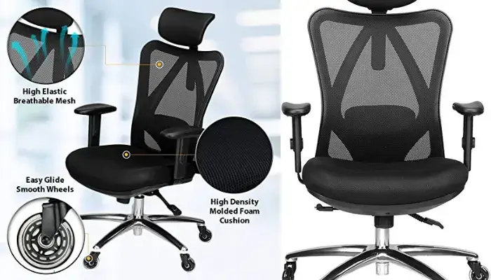 5. Ergonomic Adjustable Desk Chair / best ideas for Sewing Chairs