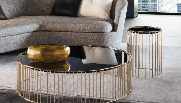 cage round coffee table / best gold coffee table ideas for decor a living room