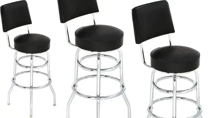 7. Blackout stool with Backrest / best chair and stool for playing guitar 