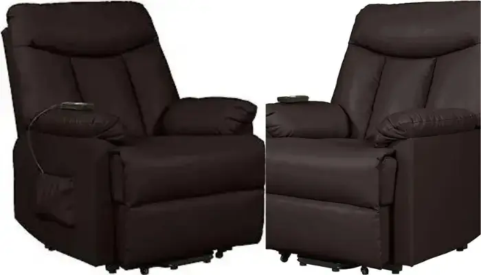 Leather Power Lift Recliner chair / best living room chair for back pain Sufferers