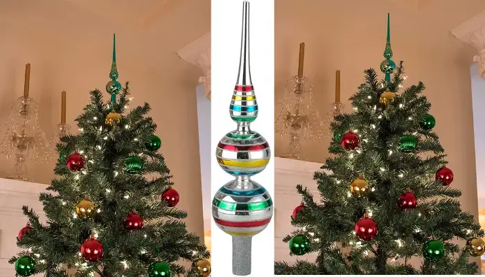 3 Tier Early Years Glass Multi color Treetop / Best Christmas Tree Toppers