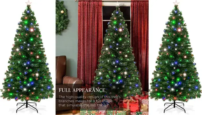 Fiber Optic Artificial Christmas Pine Tree / Best Artificial Christmas Trees