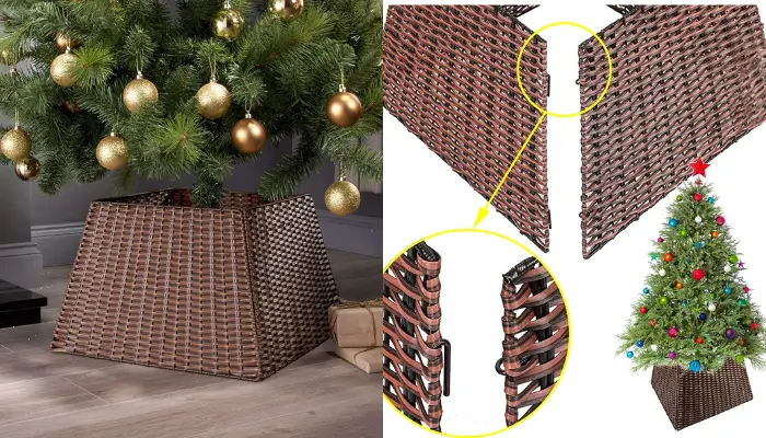 Rattan Wicker christmas Tree skirt / best christmas tree skirts