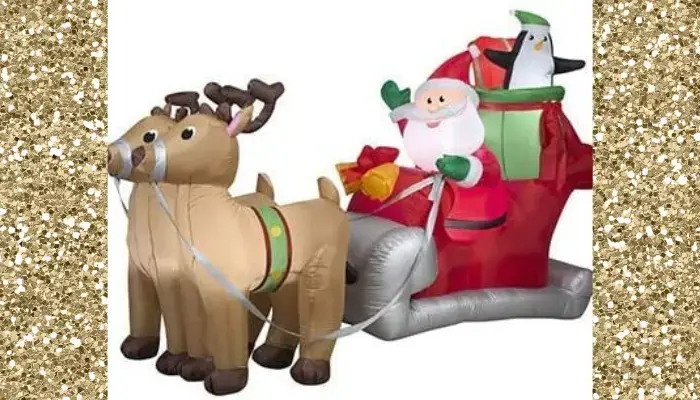 Santa with Sleigh and Reindeer Christmas Inflatable / how do christmas inflatables work?