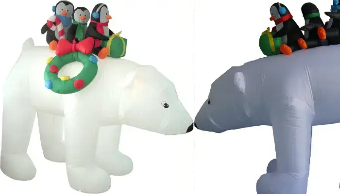 Polar Bear LED Lights Tall Christmas Inflatable / how do christmas inflatables work?