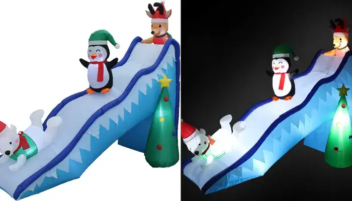 Penguin Reindeer Polar Bear Christmas Inflatable / how do christmas inflatables work?