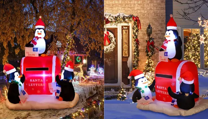 Penguin Mailbox Christmas Inflatables / how do christmas inflatables work?