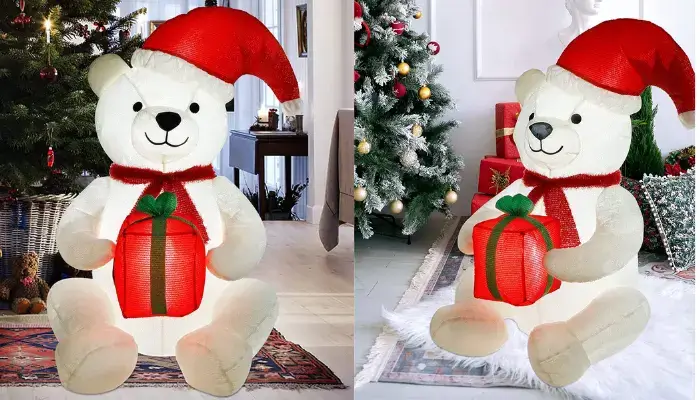 Lighted Polar Bear for Christmas inflatable / how do christmas inflatables work?