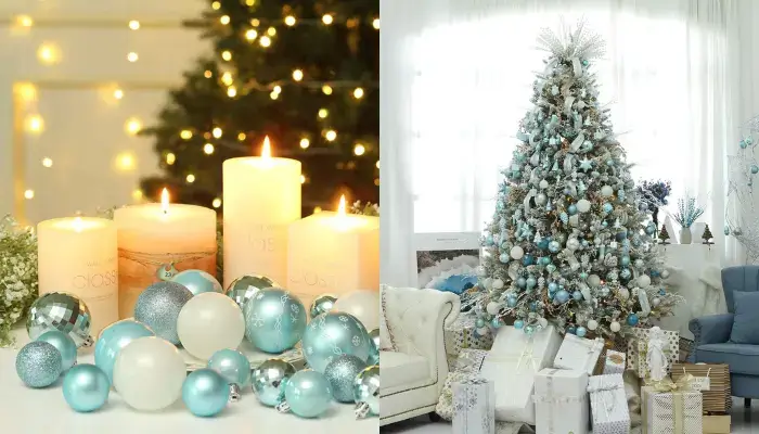 Baby blue Christmas Ball Ornaments Set / Best Christmas Ornaments