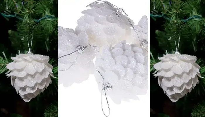 White Flower Christmas Tree Ornaments / Best Christmas Ornaments