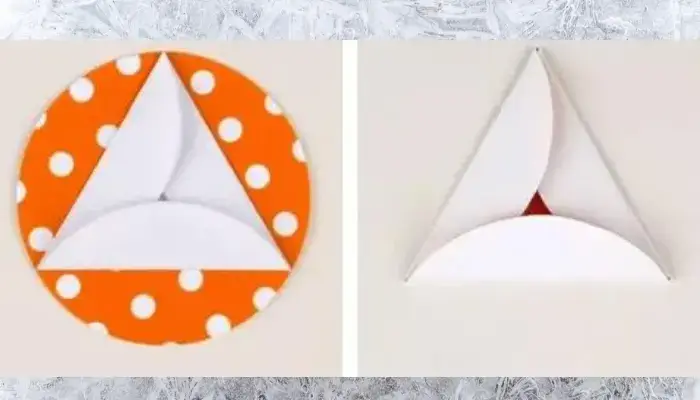 Fold all the circles into triangles / how to make dIY christmas ornaments at home? 