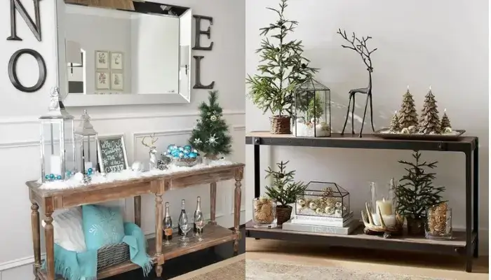 christmas console table Modern Decor / best ideas for decorate a console table