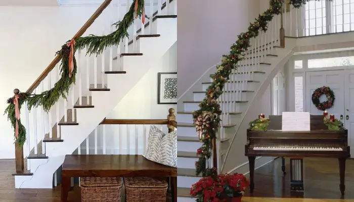 decoration with Woodsy Touches / 11 best ideas for decorate a stair banister