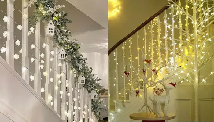 decoration with Some Lights / 11 best ideas for decorate a stair banister 