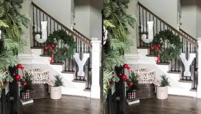 decoration with Over sized Alphabets / 11 best ideas for decorate a stair banister 