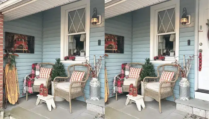 decorate with vintage sled / how to make rustic christmas decorations?