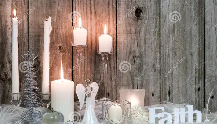 decorate with White Candles / how to make rustic christmas decorations?