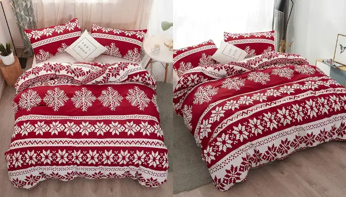 Queen Size Snowflake Bedding / best christmas bedding sets Ideas