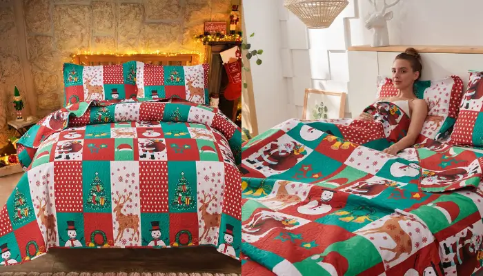 Rustic Plaid Christmas Bedding / best christmas bedding sets Ideas