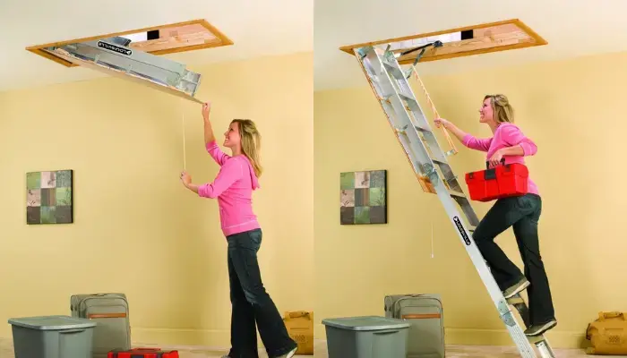 Louisville Ladder AA259GS Elite / best loft ladders for small spaces