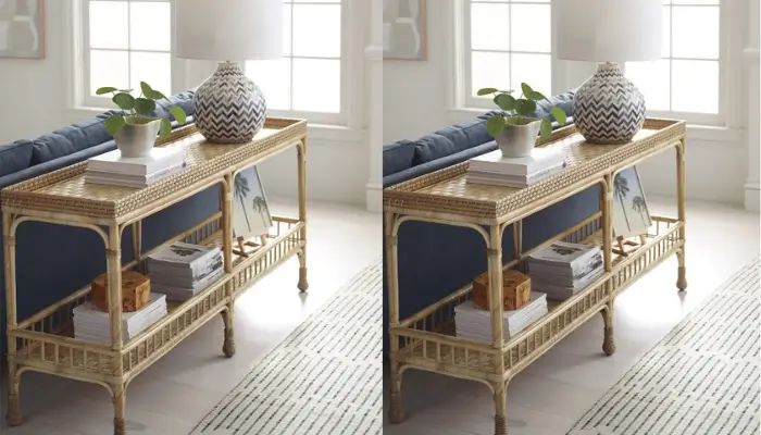 decor with beach-inspired style / how to decorate a sofa table?