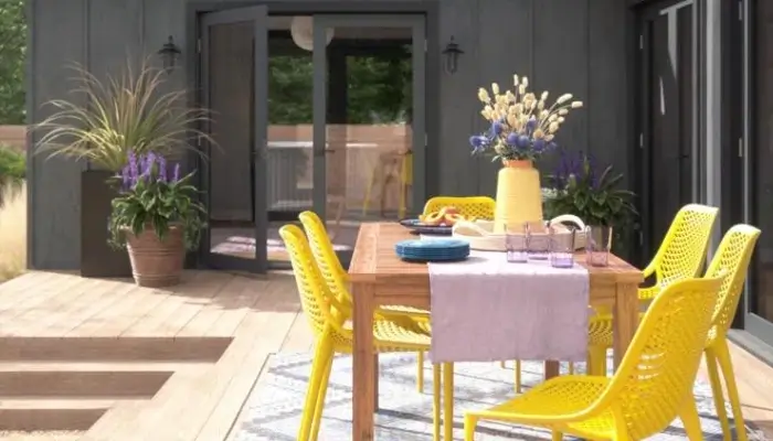 decor with Complementary Colors / how to style my outdoor table?